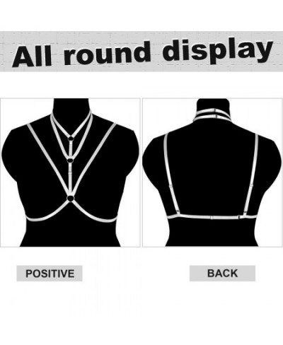 White Bondage Fetish Bdsm Body Harness Plus Size Underwear Busty Women Sword Belt Sexy Cage Punk Goth Festival Rave Costume $...