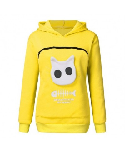 Cat Lovers Hoodie Kangaroo Dog Pet Paw Pullovers Women’s Sweatshirt Animal Pouch Hood Tops Carry Cat Breathable Pullover $32....