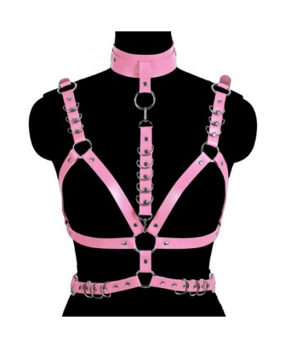 Gothic Leather Body Harness Exotic Punk Sexy Body Harness Bra Multicolor Bondage Sexy Lingerie Harajuku Hollow Cage Bra $39.5...