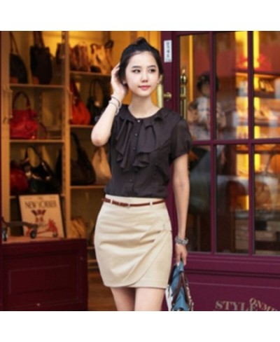 Mini Skirt 2023 Spring Summer High Waist Woman Short Skirt Saia Faldas cortas Cintura Alta Formal Black/Beige Pencil Skirts $...