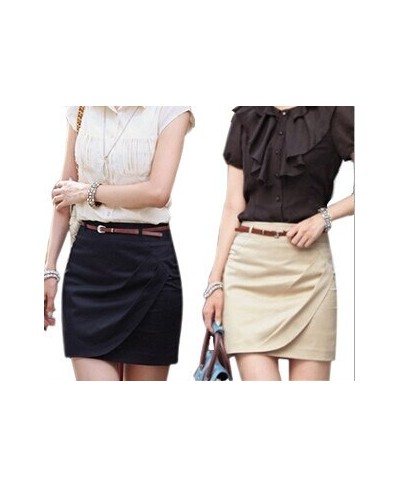 Mini Skirt 2023 Spring Summer High Waist Woman Short Skirt Saia Faldas cortas Cintura Alta Formal Black/Beige Pencil Skirts $...