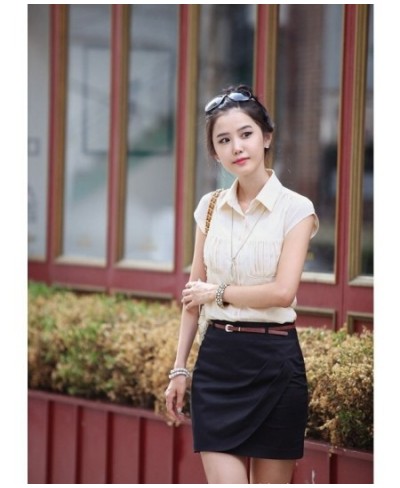 Mini Skirt 2023 Spring Summer High Waist Woman Short Skirt Saia Faldas cortas Cintura Alta Formal Black/Beige Pencil Skirts $...