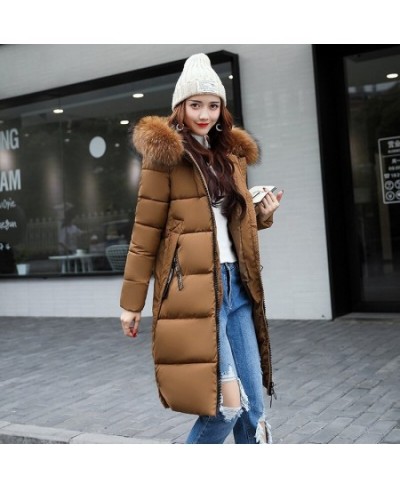 Winter new Korean women's long cotton-padded jacket women's down cotton-padded slim cotton-padded jacket coat $92.70 - Jacket...