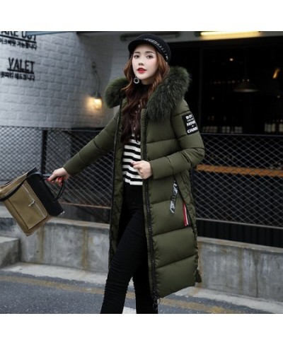 Winter new Korean women's long cotton-padded jacket women's down cotton-padded slim cotton-padded jacket coat $92.70 - Jacket...