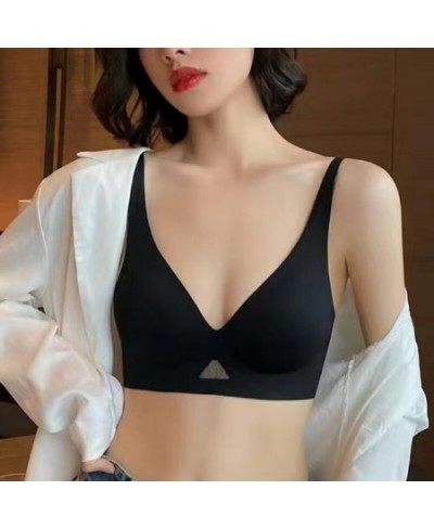 High-grade Seamless Women's Underwear Summer Thin Section Breathable And Comfortable Small Chest No Steel Ring Soft Support B...