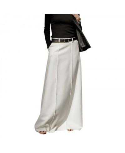 Female Stylish Maxi Skirts H-Line Solid Color Long Skirt For Women Going Out Korean Fashion Clothes 2023 New Summer $65.97 - ...