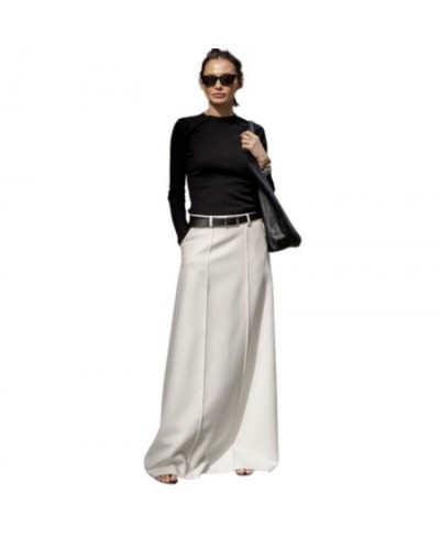 Female Stylish Maxi Skirts H-Line Solid Color Long Skirt For Women Going Out Korean Fashion Clothes 2023 New Summer $65.97 - ...