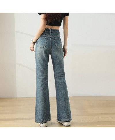 Flare Wide Leg Jeans Women High Waist Loose Mom Denim Pants 2023 Fashion Vintage Casual Straight Trousers Streetwear New $47....