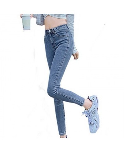 Buttoned Denim Jeans Ladies Summer Autumn 2023 New Stretch Jeans Casual Tight-fitting Denim Trousers $48.37 - Jeans