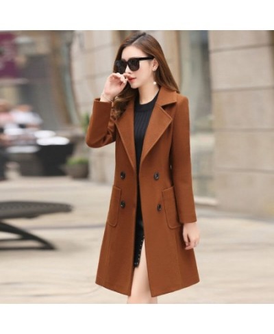 Jackets For Women 2022 Plus Size 4XL Autumn Winter Fashion Black Long Slim Designer Luxury Warm Wool Coat Elegant Casual Coat...