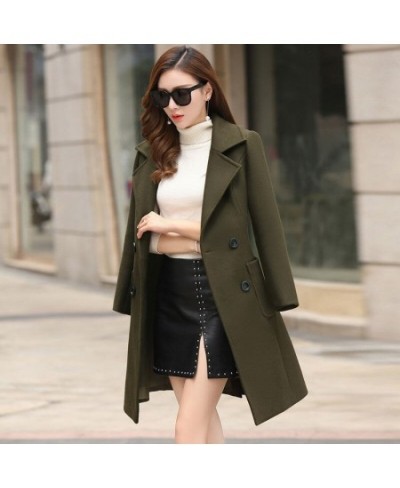 Jackets For Women 2022 Plus Size 4XL Autumn Winter Fashion Black Long Slim Designer Luxury Warm Wool Coat Elegant Casual Coat...