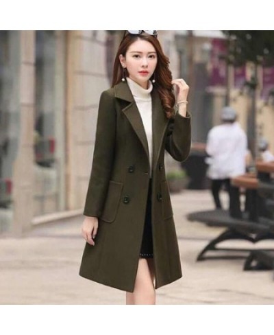 Jackets For Women 2022 Plus Size 4XL Autumn Winter Fashion Black Long Slim Designer Luxury Warm Wool Coat Elegant Casual Coat...