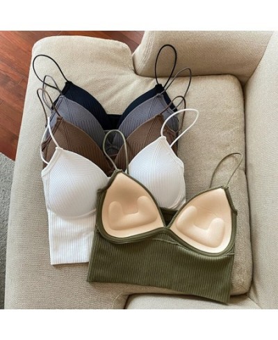 2023 Women Lingerie Push Up Bra with Chest Pad Female Soft Brassreie Fashion Solid Color Top $13.71 - Underwear