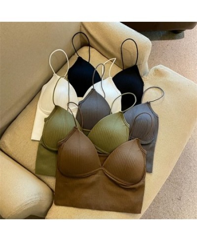 2023 Women Lingerie Push Up Bra with Chest Pad Female Soft Brassreie Fashion Solid Color Top $13.71 - Underwear