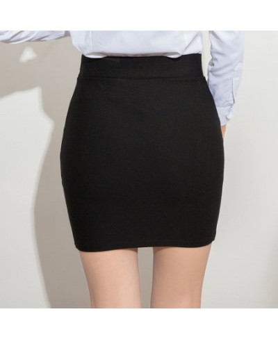 Skirts Women Solid Black Office Ladies Basic High Elastic Sexy Empire Simple All-match Popular Female Skinny Mini Abdomen $23...