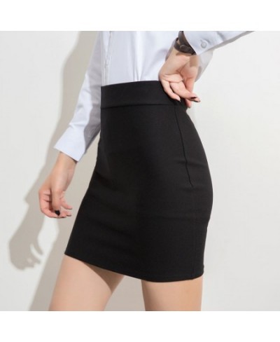 Skirts Women Solid Black Office Ladies Basic High Elastic Sexy Empire Simple All-match Popular Female Skinny Mini Abdomen $23...