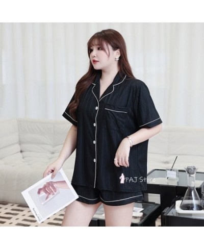 Women Pajamas Set with Shorts Home Outfit Soft Comfortable Clothes for Home Casual Big Size 7XL Womens Loungewear Set $47.72 ...