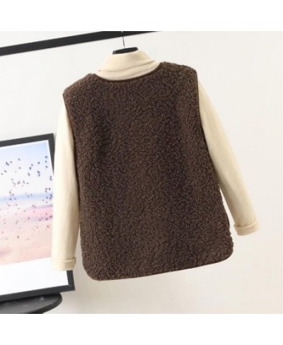 Vests 2023 Autumn Winter Women's Waistcoat Imitation Lamb Wool Warm Vests Casual Sleeveless Single Breasted Ladies Plush $32....