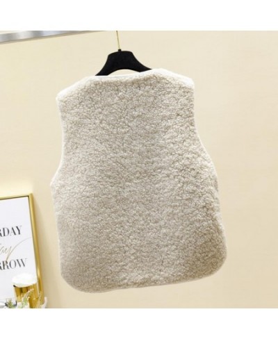 Vests 2023 Autumn Winter Women's Waistcoat Imitation Lamb Wool Warm Vests Casual Sleeveless Single Breasted Ladies Plush $32....