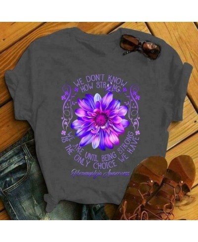 Purple Lotus Print T Shirt Women Short Sleeve O Neck Loose Tshirt Summer Women Tee Shirt Tops Camisetas Mujer $20.72 - Women ...