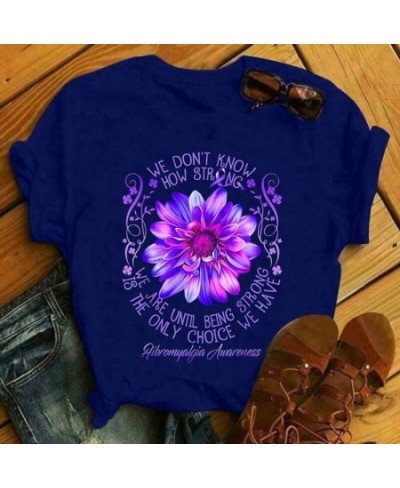 Purple Lotus Print T Shirt Women Short Sleeve O Neck Loose Tshirt Summer Women Tee Shirt Tops Camisetas Mujer $20.72 - Women ...