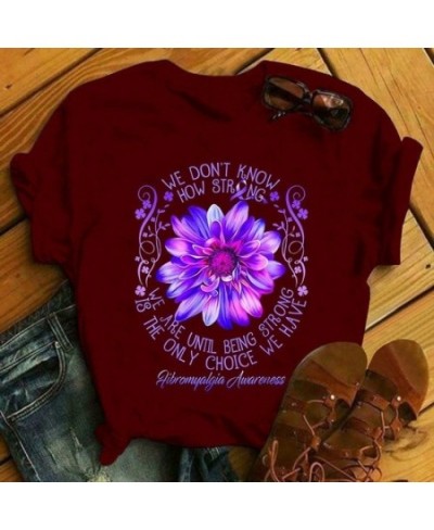 Purple Lotus Print T Shirt Women Short Sleeve O Neck Loose Tshirt Summer Women Tee Shirt Tops Camisetas Mujer $20.72 - Women ...