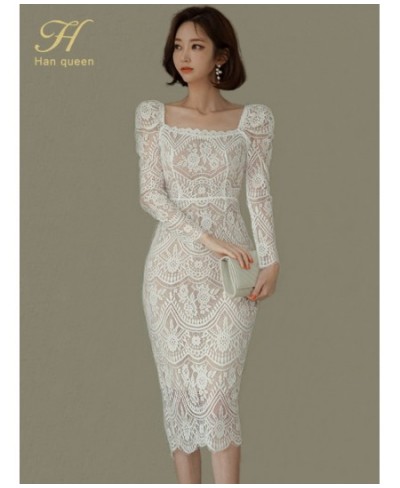 2022 New Womens Simple Vintage Lace Dresses Elegant Fashion Office Pencil Sheath Dress Elegant Slim Bodycon Vestidos $56.99 -...