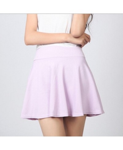 Women Skirt Four Seasons Suitable Shorts 10 Candy Colors Pleated Skirts Prevent Exposure High Elasticity Pleated Saia $20.91 ...