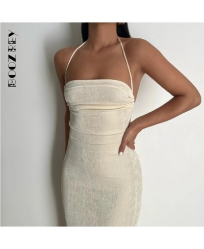 Summer Drawstrings Sexy Swing Collar Backless Sleeveless Maxi Prom Dress Women 2022 Hollow Slit Solid Party Robe Dresses $29....