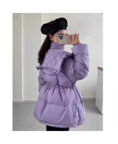 Navy Doll Collar Winter Jacket Women Overcoat Thick White Duck Down Coat Slim Retractable Celebrity Casual Korean Fashion Par...