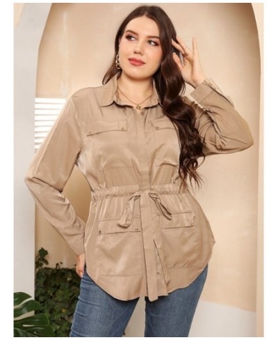 2022 Plus Size Office lapel jacket women Casual long sleeve female top coat Fashion business shirt jackets $60.77 - Plus Size...