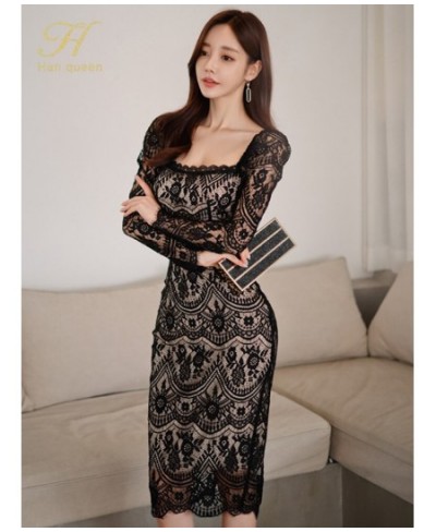 2022 New Womens Simple Vintage Lace Dresses Elegant Fashion Office Pencil Sheath Dress Elegant Slim Bodycon Vestidos $56.99 -...