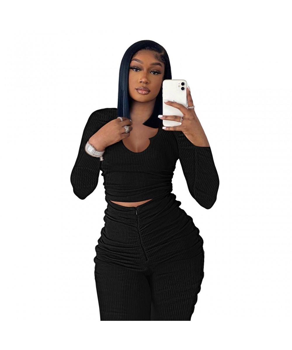 two piece set women outfits 2 piece set pants sets crop top pants fall outfits women sweatsuits tracksuit woman two pieces se...