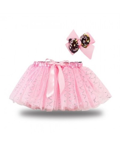 Girls Tutu Skirt Kids Ballet Princess Pettiskirt Fluffy Tulle Lovely Sequined Ball Gown Children Clothing Baby Clothes With B...