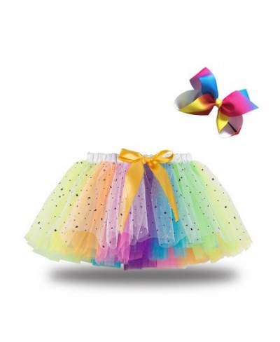 Girls Tutu Skirt Kids Ballet Princess Pettiskirt Fluffy Tulle Lovely Sequined Ball Gown Children Clothing Baby Clothes With B...