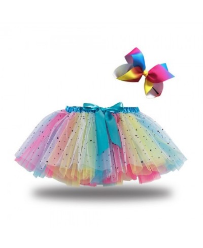 Girls Tutu Skirt Kids Ballet Princess Pettiskirt Fluffy Tulle Lovely Sequined Ball Gown Children Clothing Baby Clothes With B...