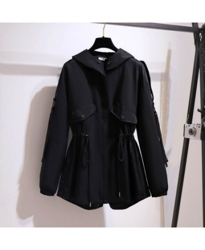 150Kg Plus Size Women's Spring Autumnt Temperament Loose Trench Coat Bust 157cm 6XL 7XL 8XL 9XL 10XL Long Sleeve Tooling Jack...