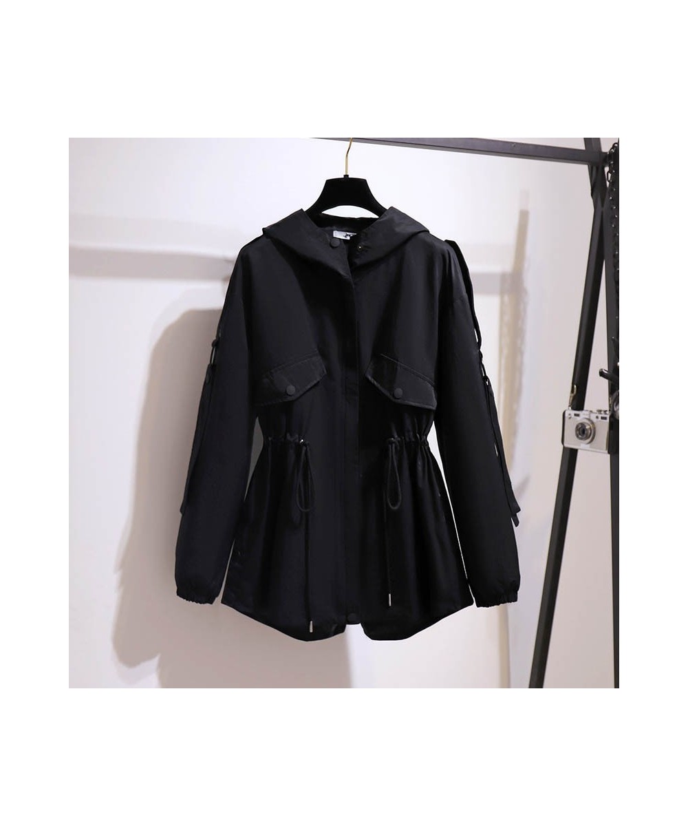 150Kg Plus Size Women's Spring Autumnt Temperament Loose Trench Coat Bust 157cm 6XL 7XL 8XL 9XL 10XL Long Sleeve Tooling Jack...