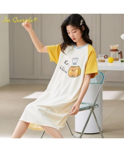 New Summer Woman Cotton Nightgown Plus Size 5XL Women Nightdress Short Sleeve Panda Print Night Gown Cute Casual Sleepwear $2...