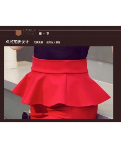 New 2023 Women Fashion Skirt Plus Size Price Ruffles High Waist Slim Bodycon OL Pencil Skirt S-5XL $33.31 - Skirts