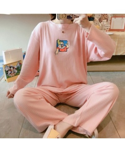 Snow White Ladies Pajamas Set Sleepwear Home Wear Cartoon DwarfPrint Pajama Female Casual Long Sleeve Plus Size Sets Suit $40...