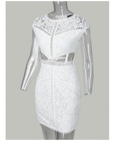 Sexy White Lace Short Dress Slim Party Mini Dress Vestidos $43.27 - Dresses