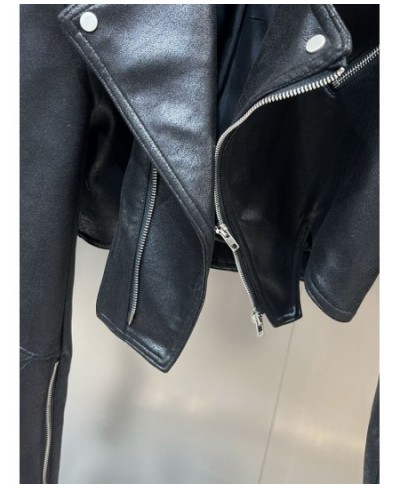 Fashion Trend Solid Color Jacket Women's Lapel Zipper Long Sleeve High Street Cool Short Coat Spring 2023 Female 11P040 $87.3...