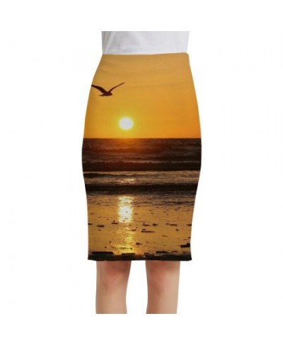 Sunrise Skirts Women Day Spring 3d Skirt Morning Print Skirt Sunbeam Pencil Ladies Skirts Womens summer Casual Party $24.89 -...