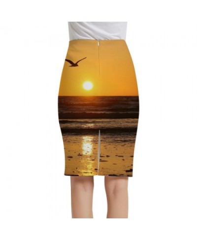 Sunrise Skirts Women Day Spring 3d Skirt Morning Print Skirt Sunbeam Pencil Ladies Skirts Womens summer Casual Party $24.89 -...