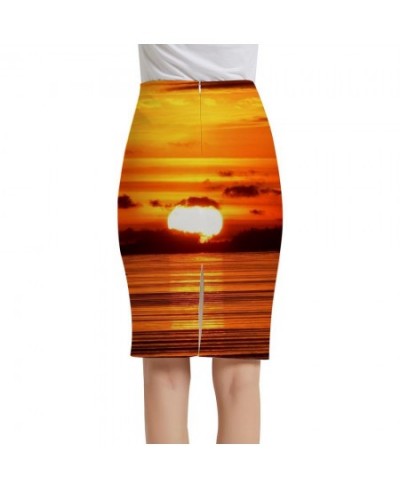 Sunrise Skirts Women Day Spring 3d Skirt Morning Print Skirt Sunbeam Pencil Ladies Skirts Womens summer Casual Party $24.89 -...