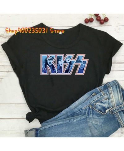 Gothic Clothes Kiss Band Members T Shirt Rock and Roll T Shirt Aesthetic Tshirt Womens Summer Fashion T-shirt for Women $20.2...