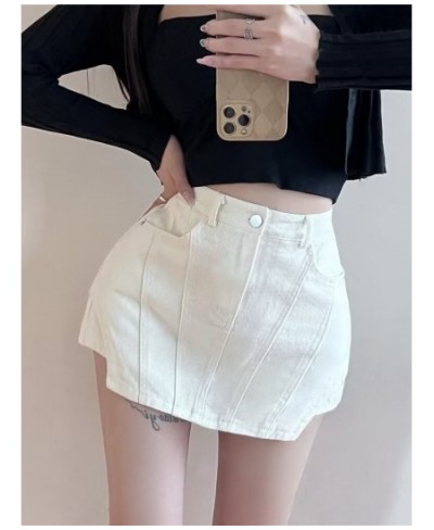 Denim Skirt A-line Skirt 2022 Summer High Waist Slim Pack Hip Skirt Short Skirt Small Half Skirt Super Hot $30.99 - Bottoms