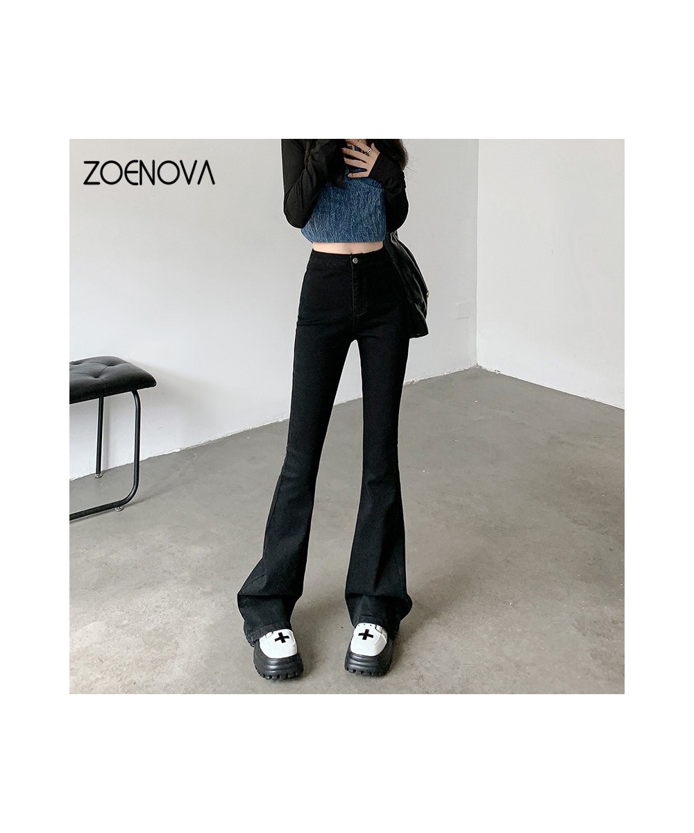 High Waisted Women's Flared Jeans Look Thinner Buttocks Show Temperament Casual Retro Spring New Washed Trousers $45.15 - Bot...