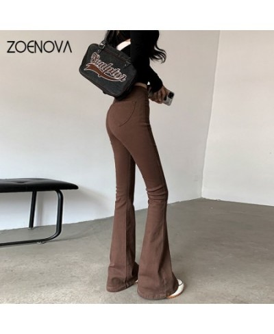 High Waisted Women's Flared Jeans Look Thinner Buttocks Show Temperament Casual Retro Spring New Washed Trousers $45.15 - Bot...